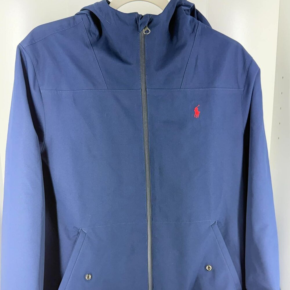 Polo Ralph Lauren kids Blue Hooded Jacket Clean Athletic JACKET XL K164